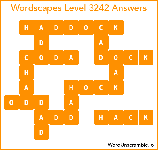 Wordscapes Level 3242 Answers