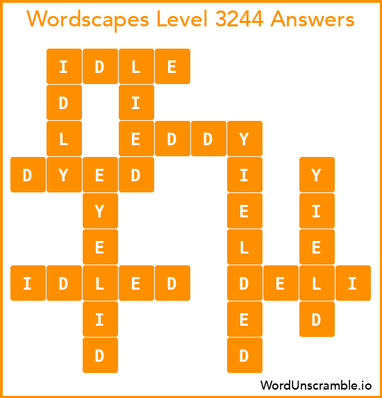 Wordscapes Level 3244 Answers