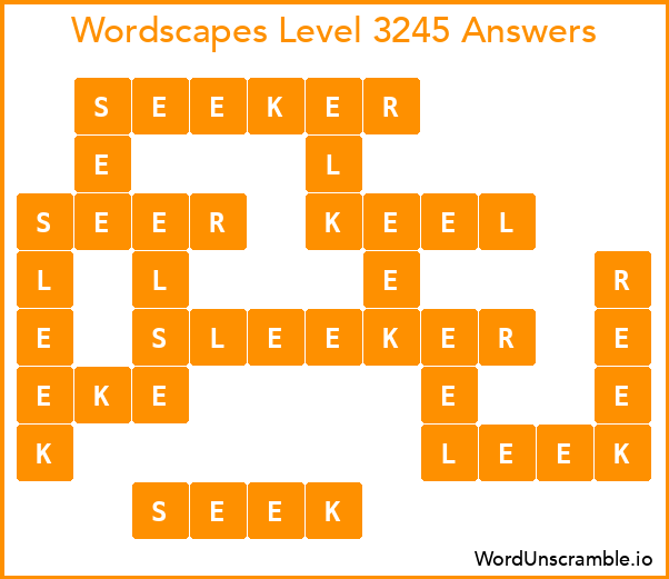 Wordscapes Level 3245 Answers