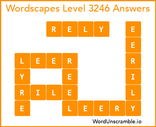 Wordscapes Level 3246 Answers