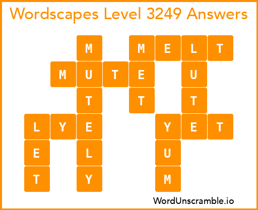 Wordscapes Level 3249 Answers