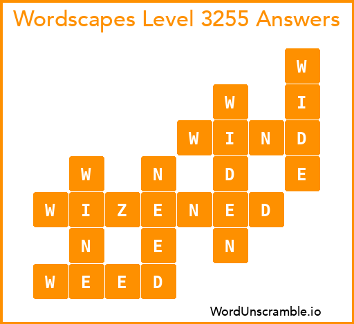 Wordscapes Level 3255 Answers