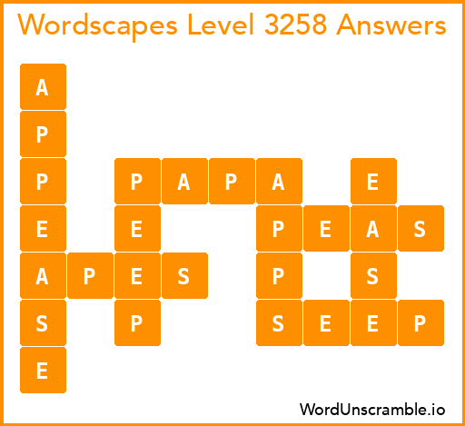 Wordscapes Level 3258 Answers