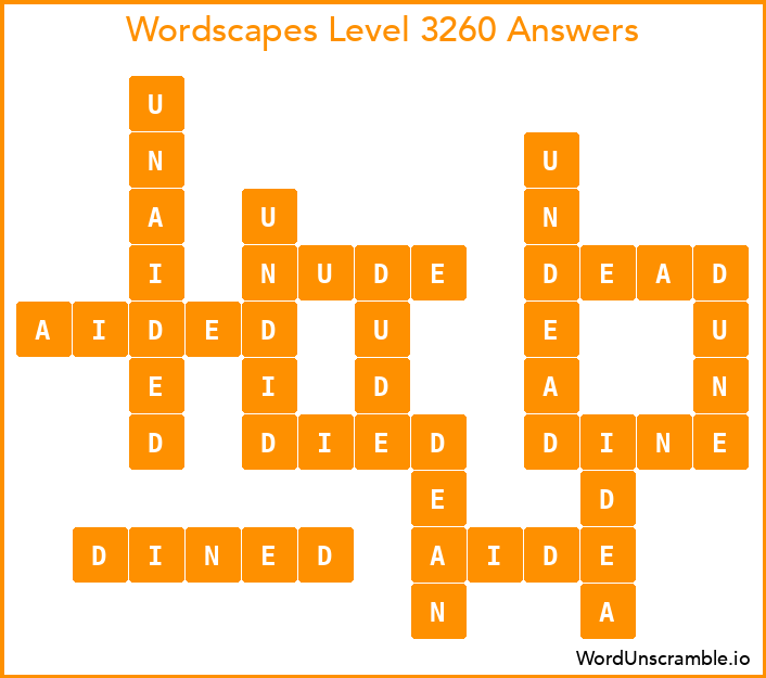 Wordscapes Level 3260 Answers