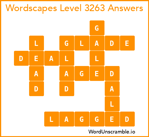 Wordscapes Level 3263 Answers