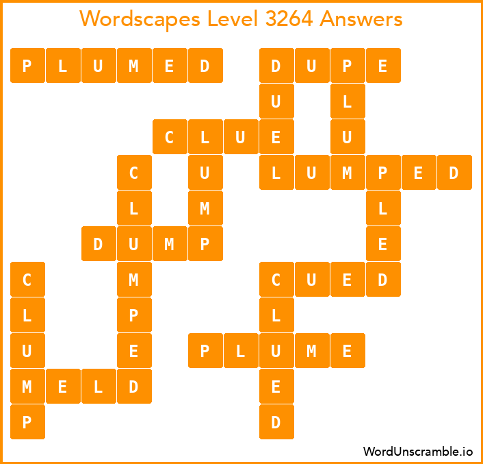 Wordscapes Level 3264 Answers