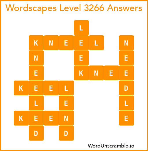 Wordscapes Level 3266 Answers