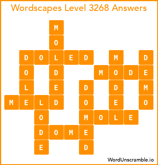 Wordscapes Level 3268 Answers