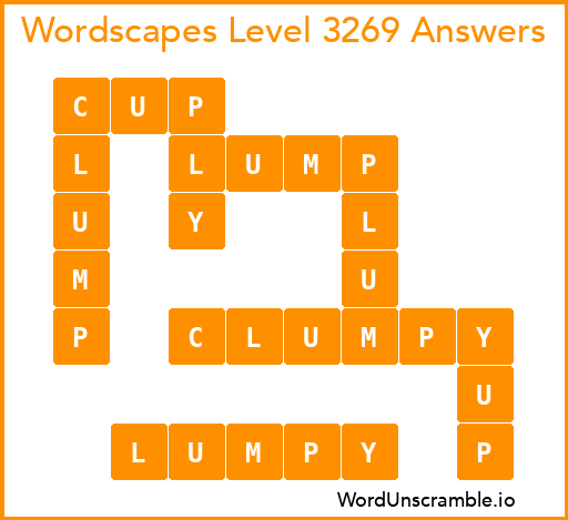 Wordscapes Level 3269 Answers
