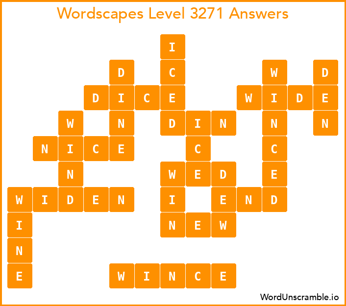 Wordscapes Level 3271 Answers