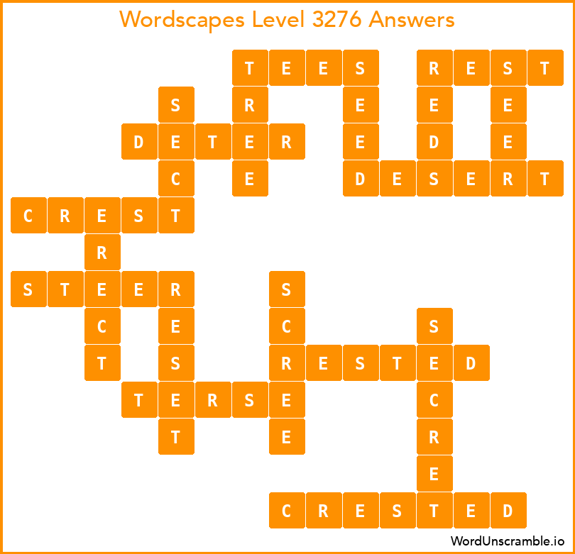Wordscapes Level 3276 Answers