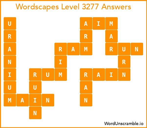 Wordscapes Level 3277 Answers