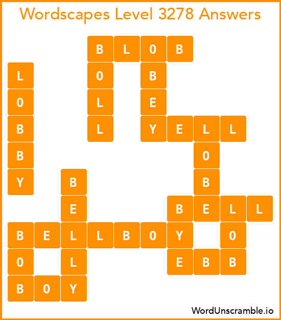 Wordscapes Level 3278 Answers