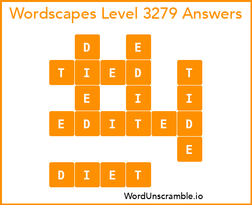 Wordscapes Level 3279 Answers