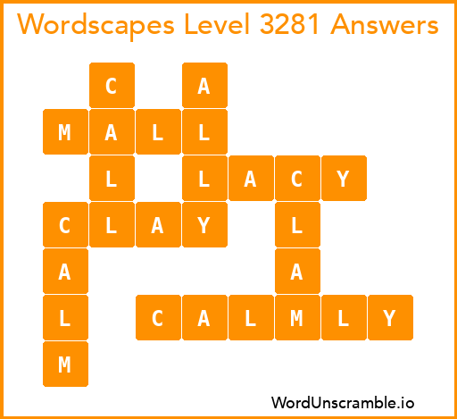 Wordscapes Level 3281 Answers