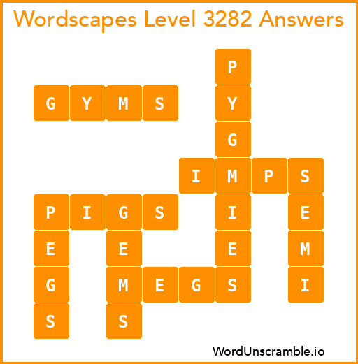 Wordscapes Level 3282 Answers