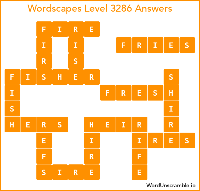 Wordscapes Level 3286 Answers