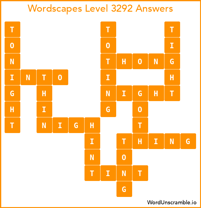 Wordscapes Level 3292 Answers