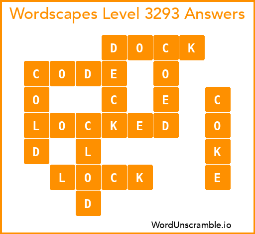 Wordscapes Level 3293 Answers
