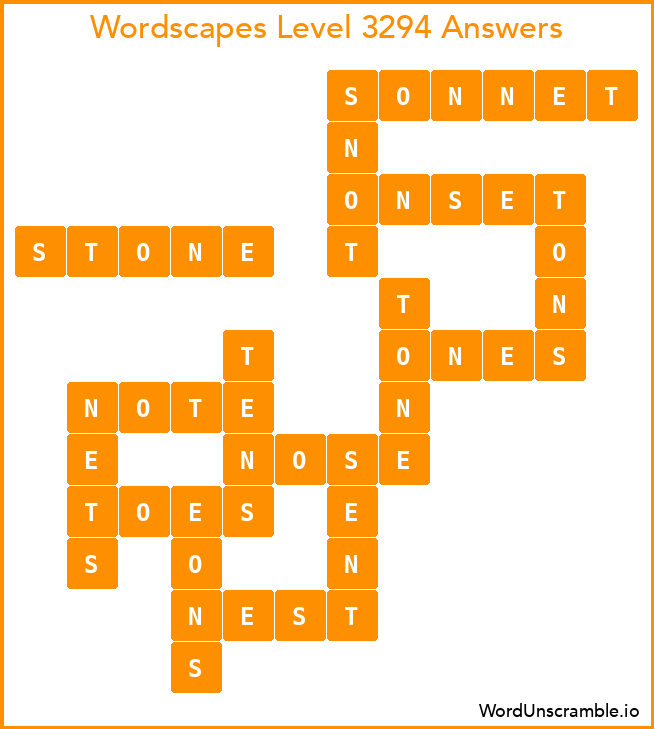 Wordscapes Level 3294 Answers