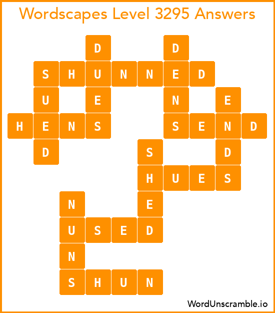 Wordscapes Level 3295 Answers