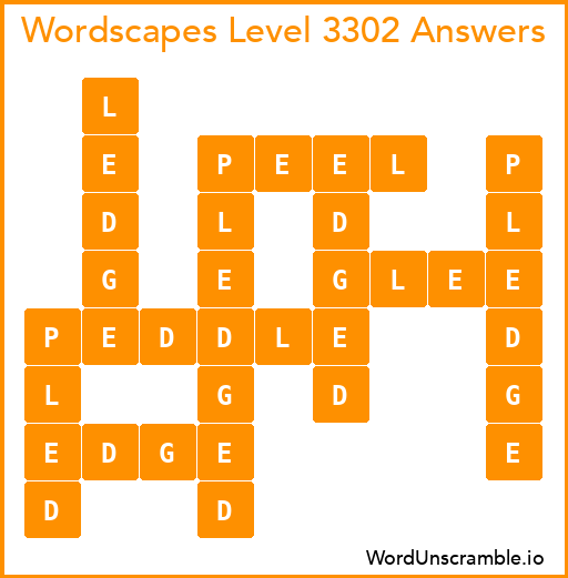 Wordscapes Level 3302 Answers