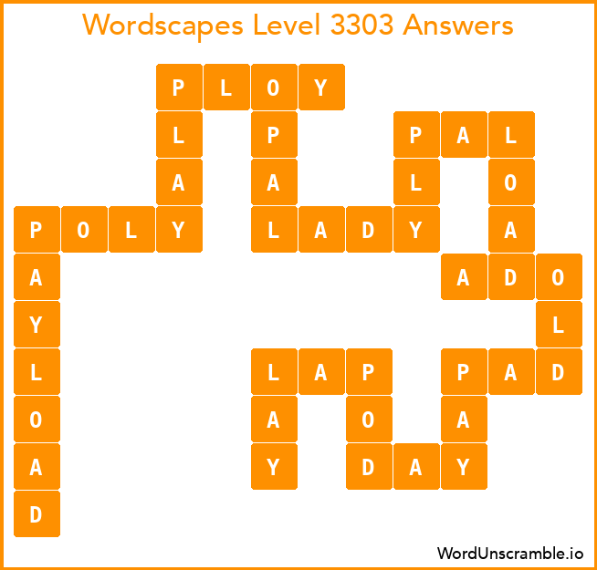 Wordscapes Level 3303 Answers