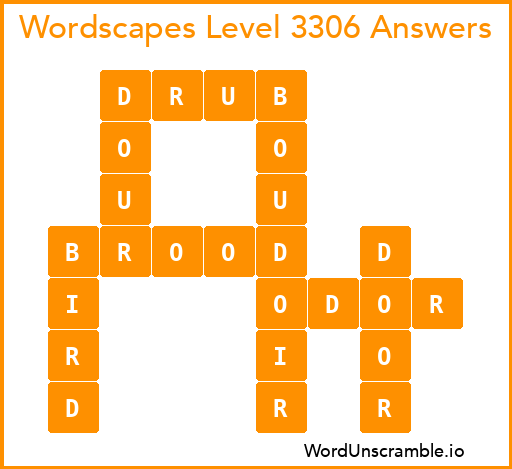 Wordscapes Level 3306 Answers