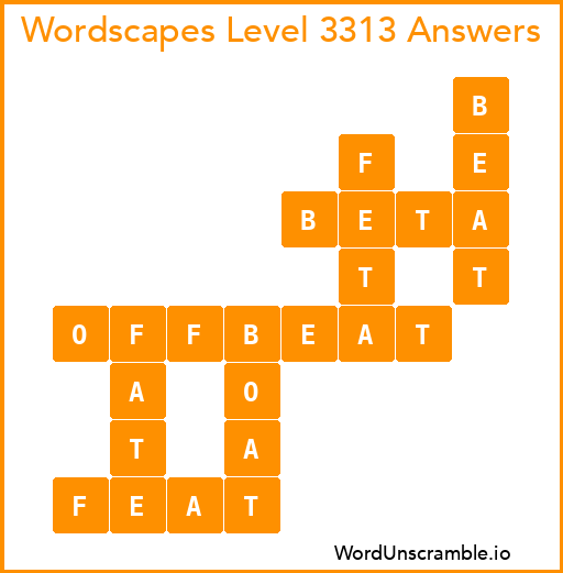 Wordscapes Level 3313 Answers