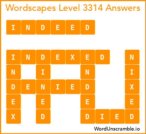 Wordscapes Level 3314 Answers