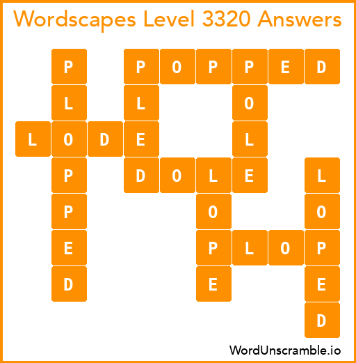Wordscapes Level 3320 Answers