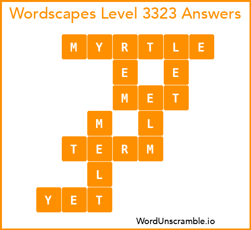 Wordscapes Level 3323 Answers