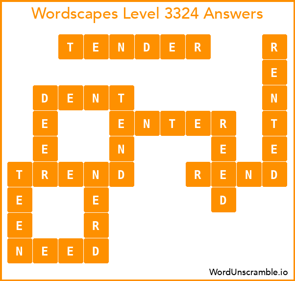 Wordscapes Level 3324 Answers
