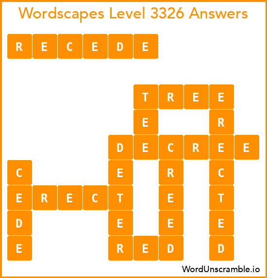 Wordscapes Level 3326 Answers