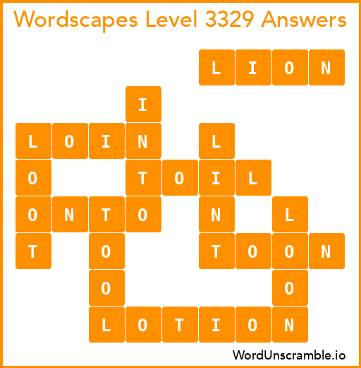 Wordscapes Level 3329 Answers