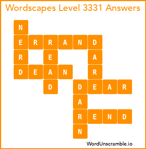 Wordscapes Level 3331 Answers