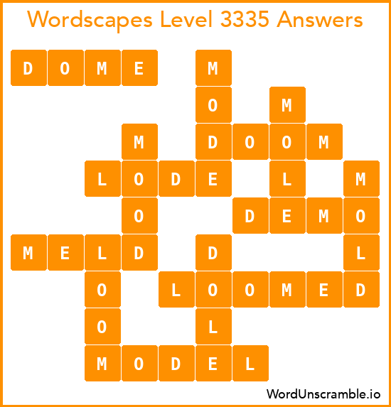 Wordscapes Level 3335 Answers