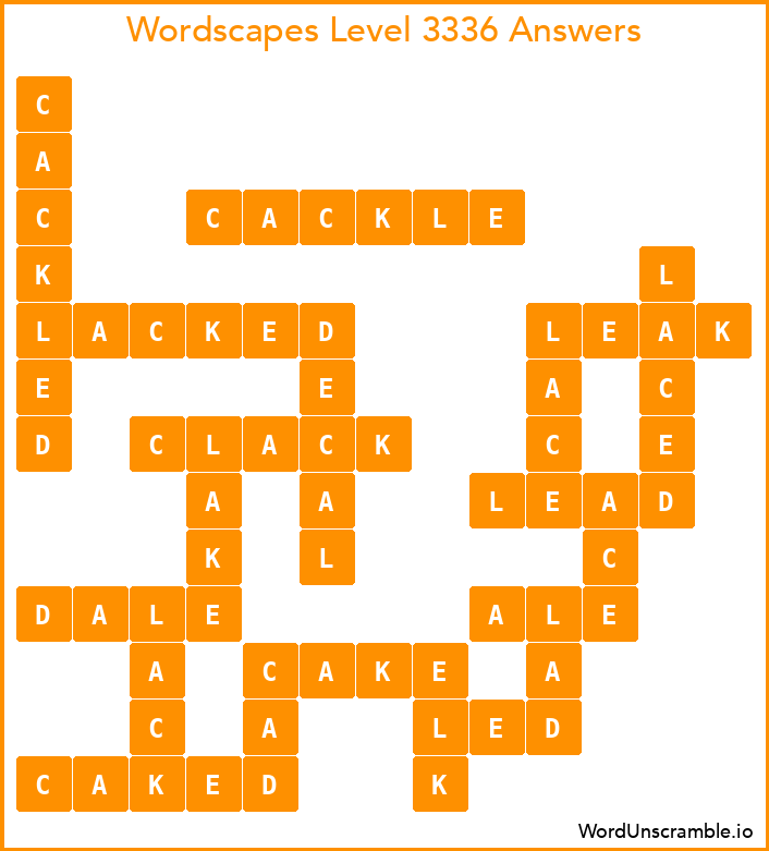 Wordscapes Level 3336 Answers