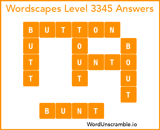 Wordscapes Level 3345 Answers