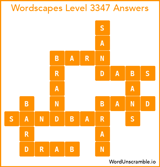 Wordscapes Level 3347 Answers