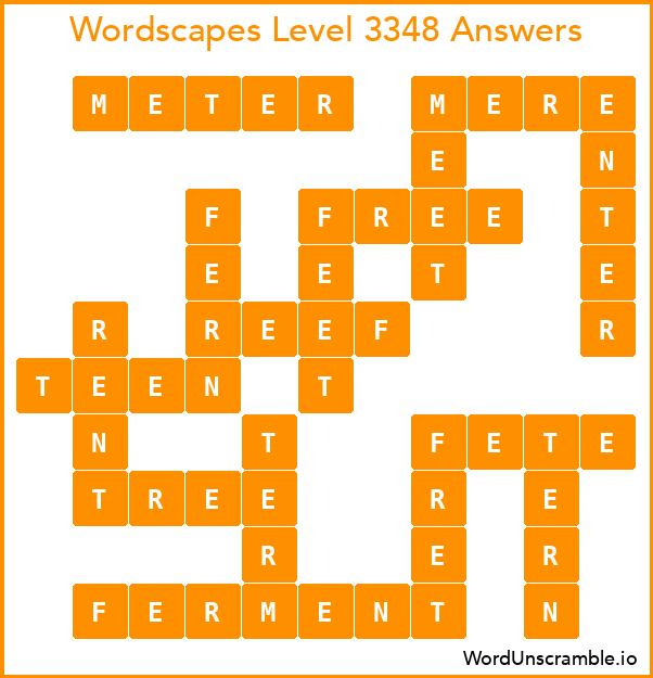 Wordscapes Level 3348 Answers