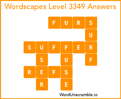 Wordscapes Level 3349 Answers