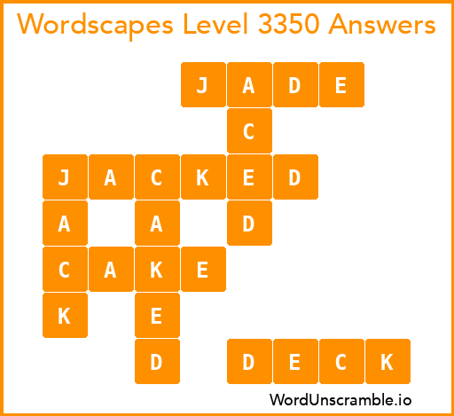 Wordscapes Level 3350 Answers