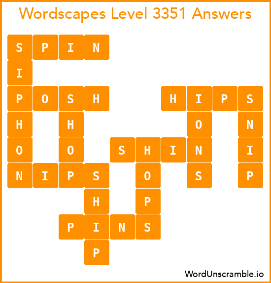 Wordscapes Level 3351 Answers