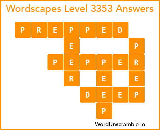 Wordscapes Level 3353 Answers
