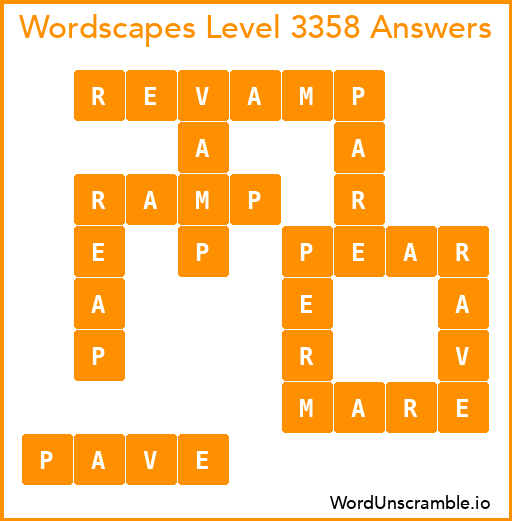 Wordscapes Level 3358 Answers
