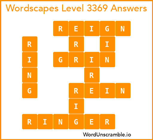 Wordscapes Level 3369 Answers
