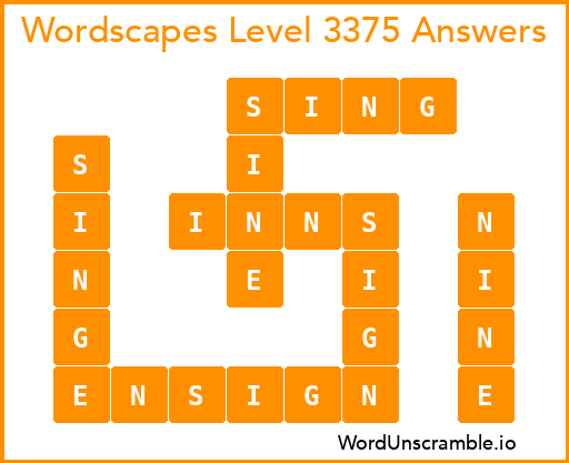 Wordscapes Level 3375 Answers