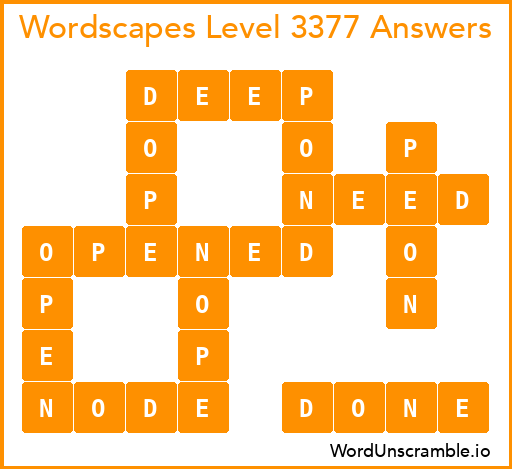 Wordscapes Level 3377 Answers