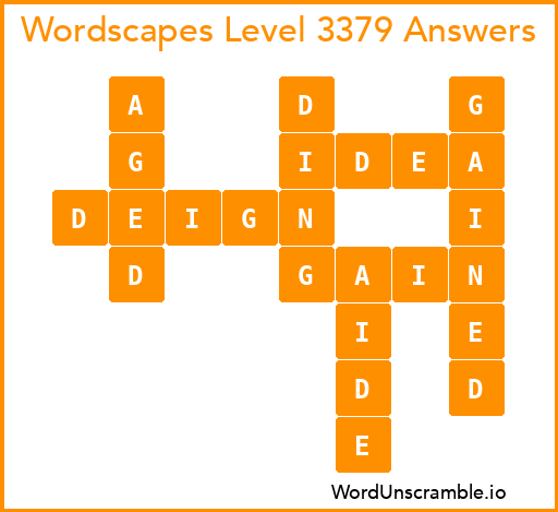 Wordscapes Level 3379 Answers